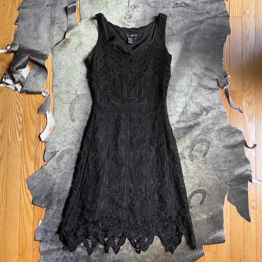 Sue Wong black lace knit fairy dress 🖤